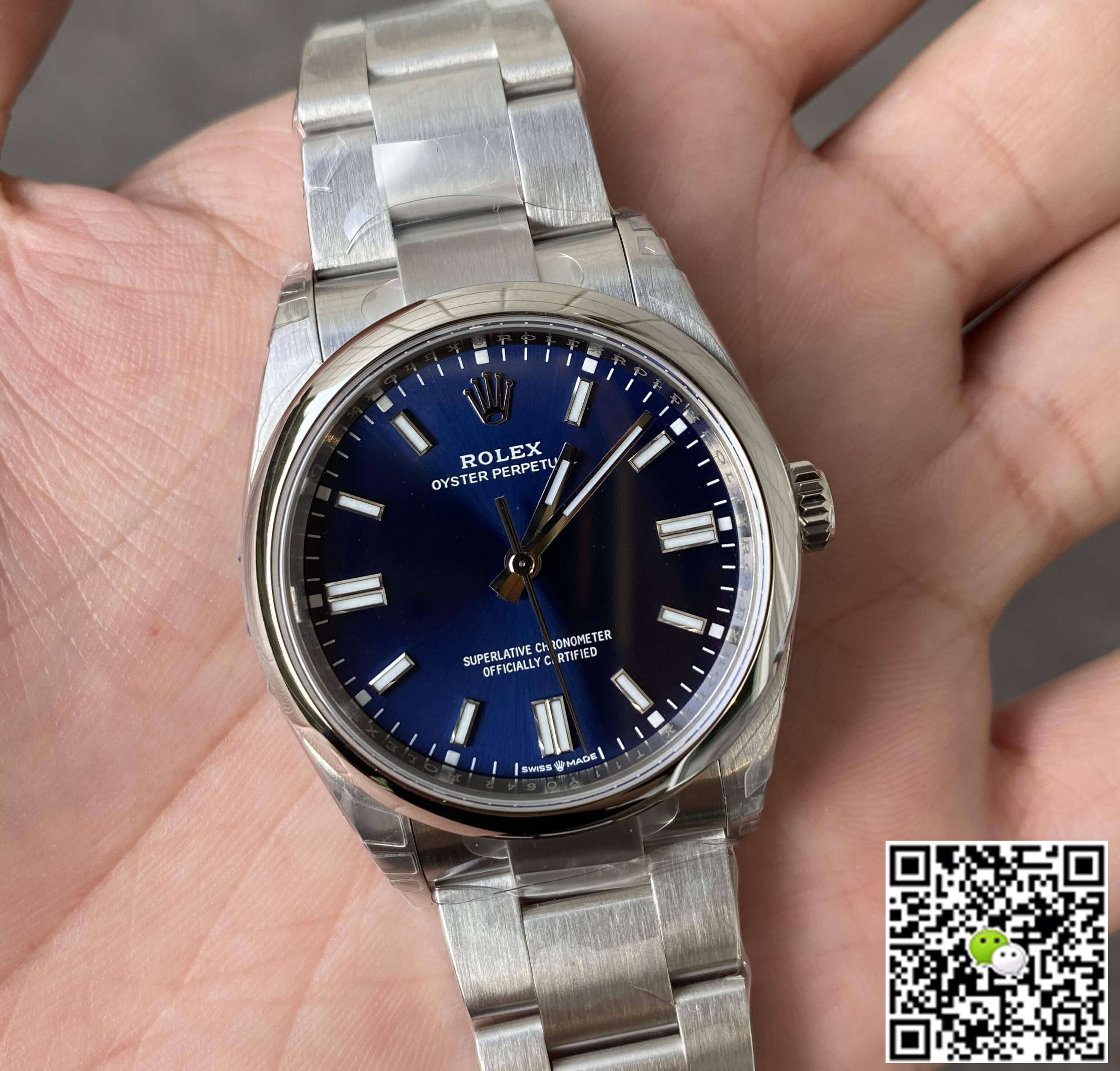 Replica R01ex Oyster Perpetual M126000-0003 36MM 1:1 Best Edition VS Factory Blue Dial