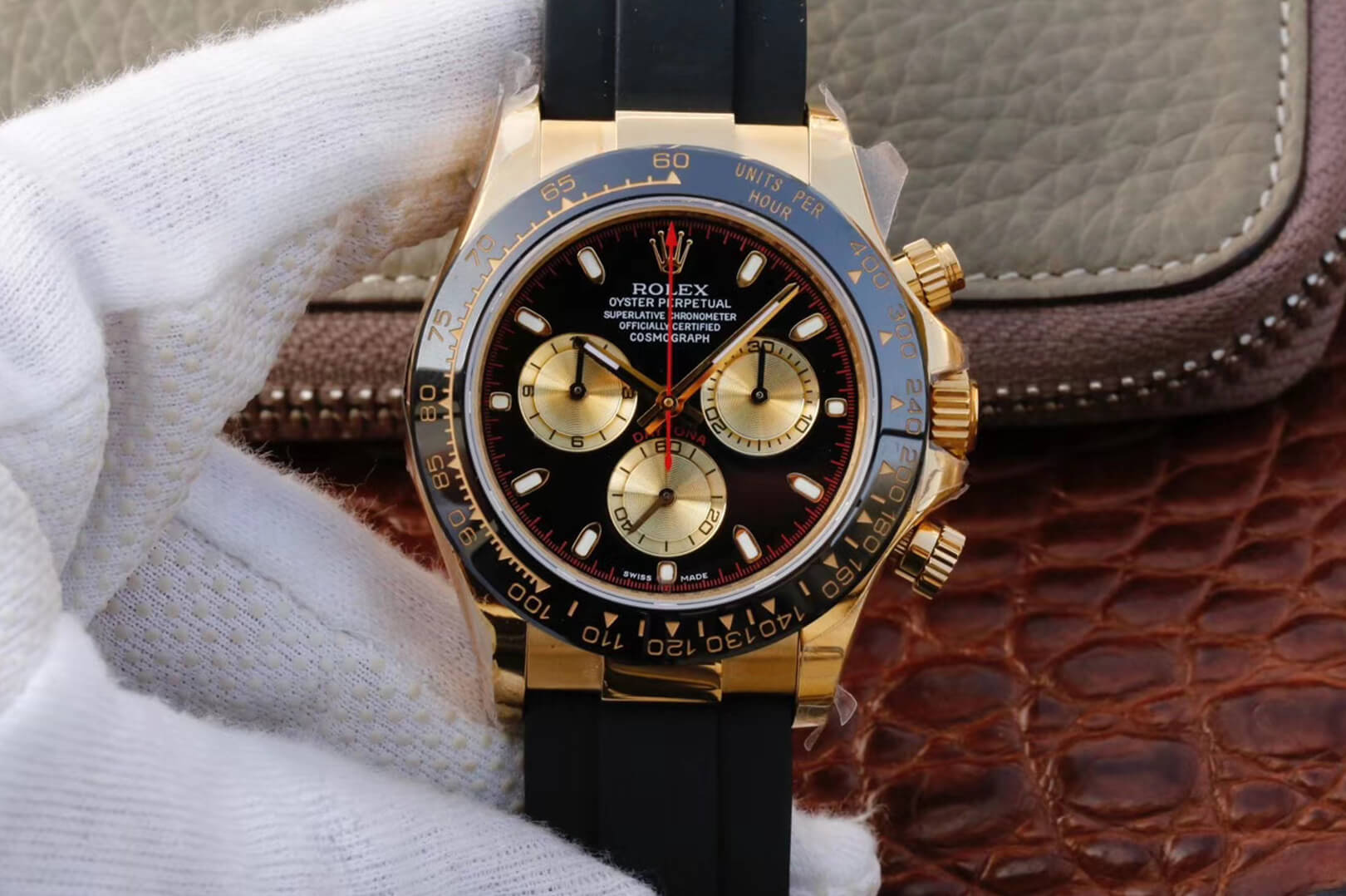 Replica R01ex Daytona Cosmograph M116518ln-0047 1:1 Best Edition JH Factory Yellow Gold Chronograph