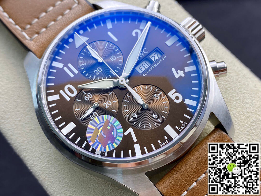 Replica IWC Pilot Chronograph IW377713 ZF Factory 1:1 Best Edition Swiss ETA7750 Brown Dial