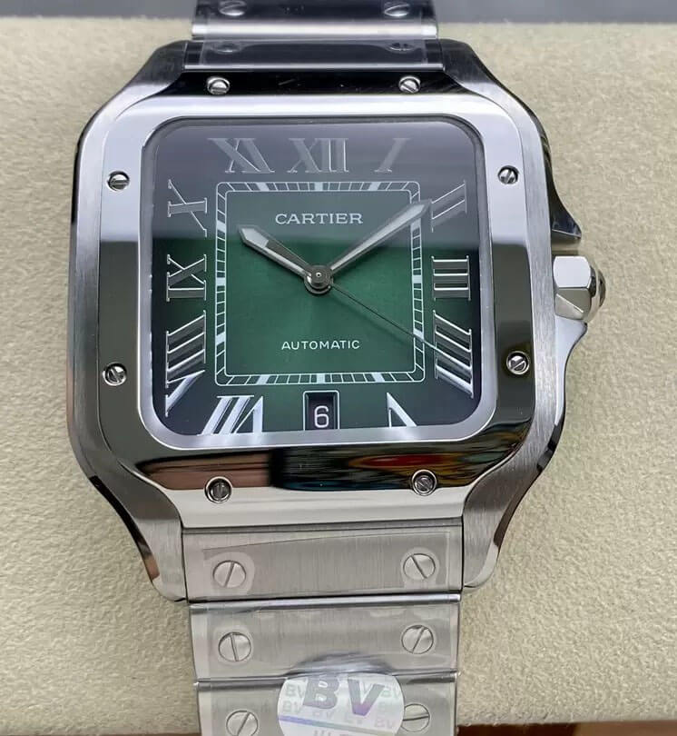Replica Ca*t1er De Santos WSSA0062 1:1 Best Edition BV Factory Green Dial