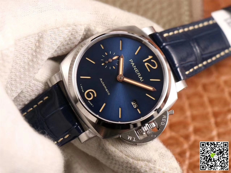 Pa*e*a1 Replica Luminor Due PAM00927 1:1 Best Edition VS Factory Blue Dial Swiss P9000