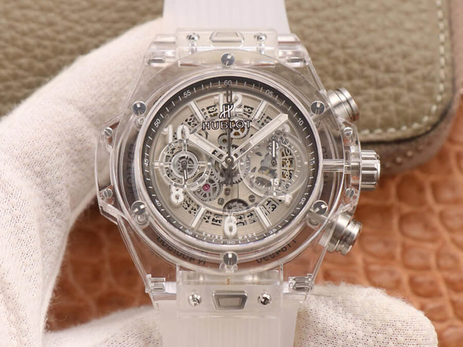 Replica Hublot Big Bang 411.JX.4802.RT 1:1 Best Edition White Transparent Dial