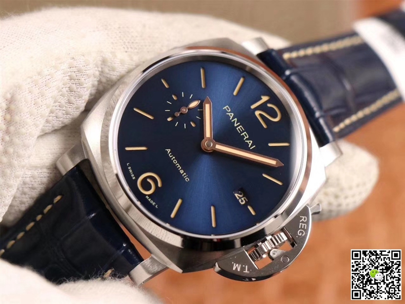 Pa*e*a1 Replica Luminor Due PAM00927 1:1 Best Edition VS Factory Blue Dial Swiss P9000