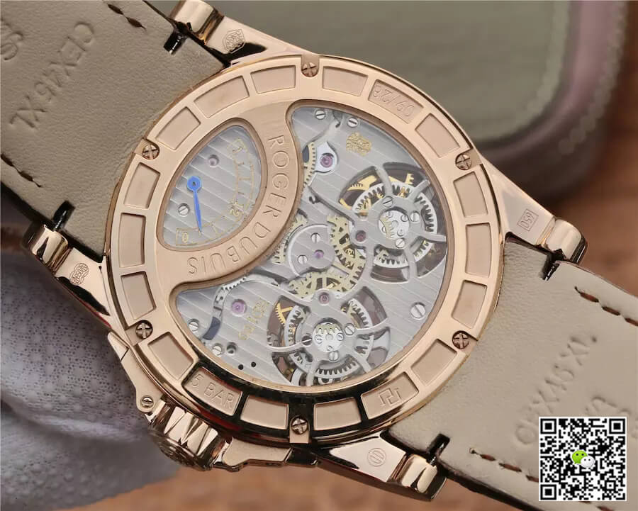 Replica Roger Dubuis Excalibur RDDBEX0249 1:1 Best Edition JB Factory Tourbillon White Dial