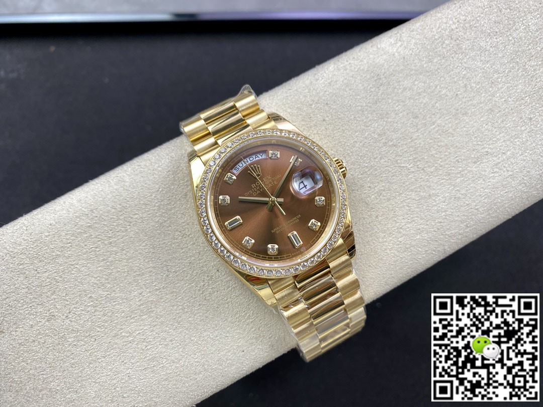 Replica R01ex Day Date M128348RBR-0005 1:1 Best Edition EW Factory Yellow Gold