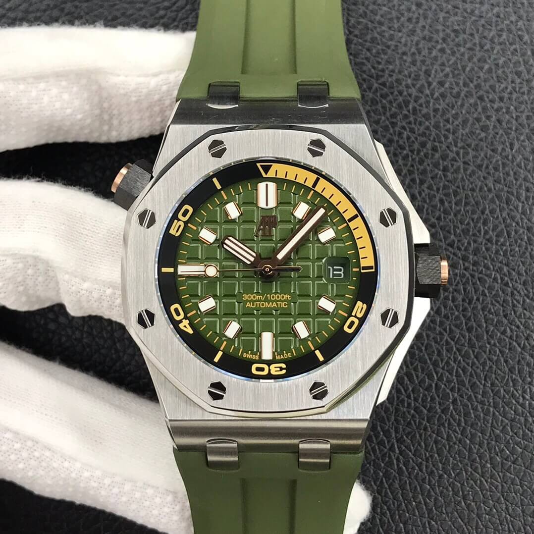 Replica Audemars P1g*et Royal Oak Offshore 15720ST.OO.A052CA.01 1:1 Best Edition BF Factory Army Green Dial