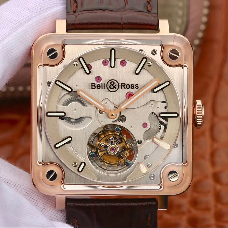 Replica Bell   Ross BR-X2 Tourbillon 18K Rosegold Case Mechanical Watches 1:1 Best Edition Swiss ETA380 Tourbillon Movement