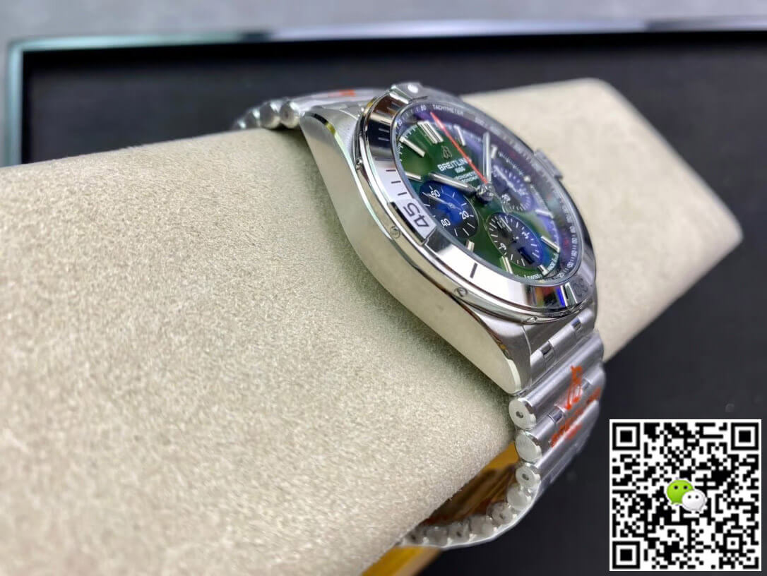 Replica Breitling Chronomat AB01343A1L1A1 1:1 Best Edition GF Factory Green Dial