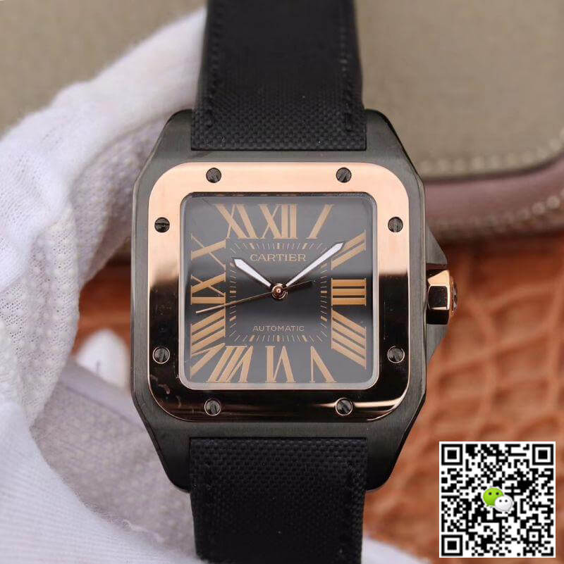 Ca*t1er Watch Rep De Santos 100th Anniversary W2020009 38mm RB Factory 18K Rose Gold