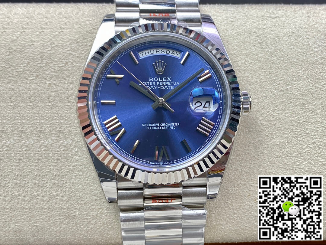 Replica R01ex Day Date M228236-0007 1:1 Best Edition EW Factory Blue Dial