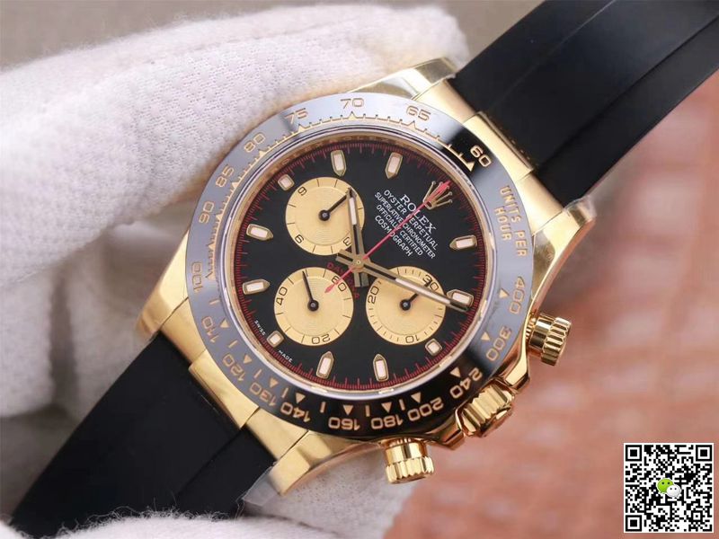 Replica R01ex Daytona M116518LN-0047 1:1 Best Edition Noob Factory Black Dial Swiss ETA4130