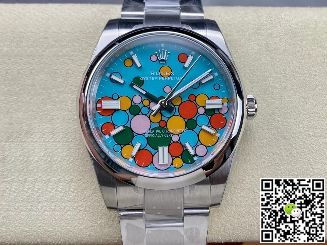 Replica R01ex Oyster Perpetual M124300-0008 41MM 1:1 Best Edition EW Factory Turquoise Blue Dial