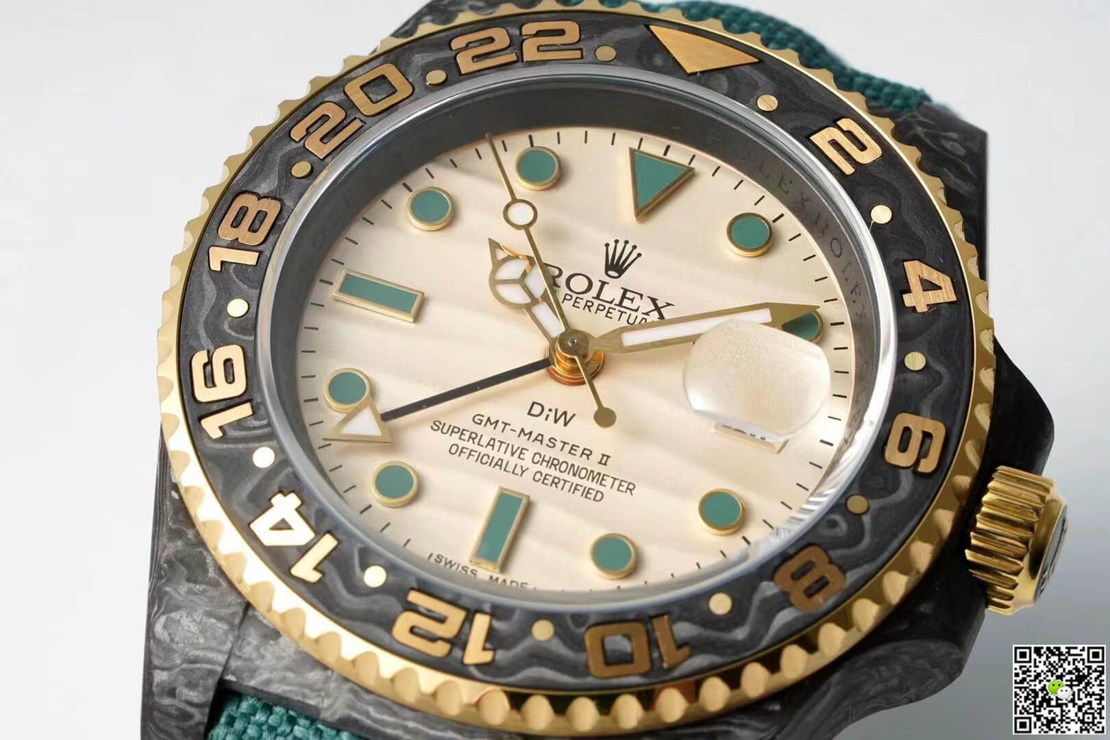 Replica R01ex GMT-MASTER II Diw 1:1 Best Edition Green Fabric Strap
