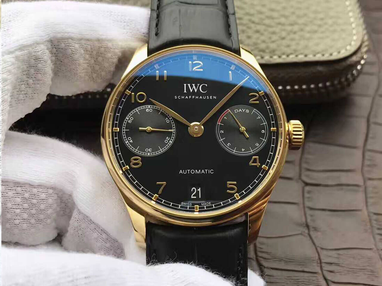 Replica IWC Portugieser IW500101 1:1 Best Edition ZF Factory Black Dial