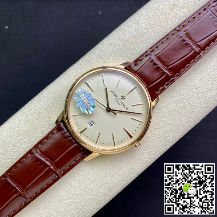 Vacheron C0nstan1n Replica Patrimony 85180/000J-9231 1:1 Best Edition MKS Factory Silvery White Dial