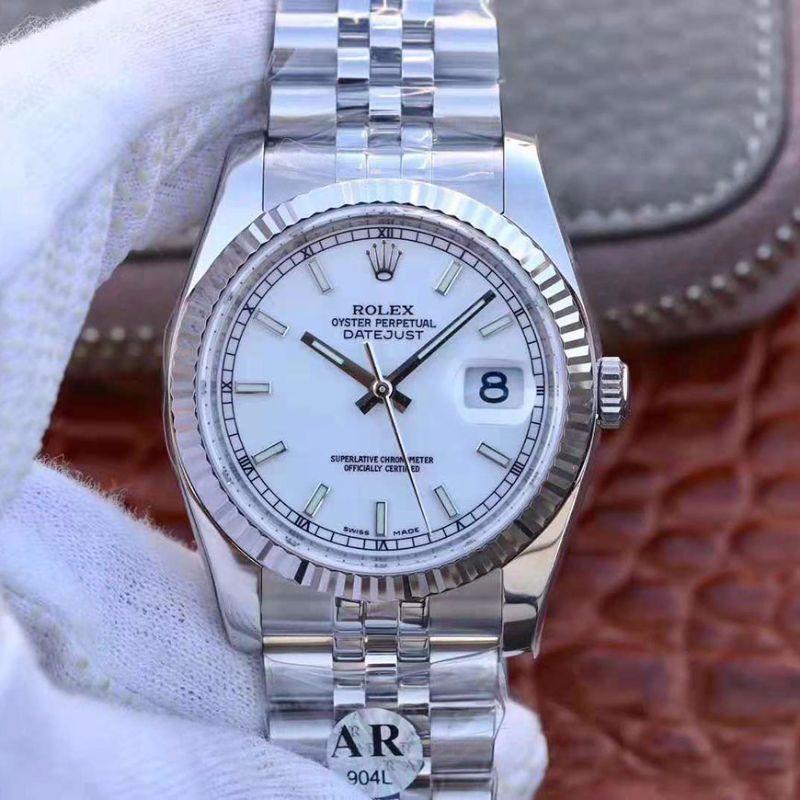 R01ex Dupe Datejust 36mm 116234 1:1 Best Edition Swiss ETA3135 White Dial