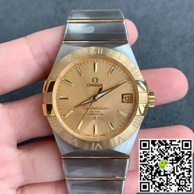 Replica 0me*ga Constellation 123.20.38.21.08.001 1:1 Best Edition VS Factory Champagne Dial
