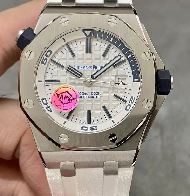 Replica Audemars P1g*et Royal Oak Offshore 15710ST.OO.A010CA.01 1:1 Best Edition APS Factory White Dial