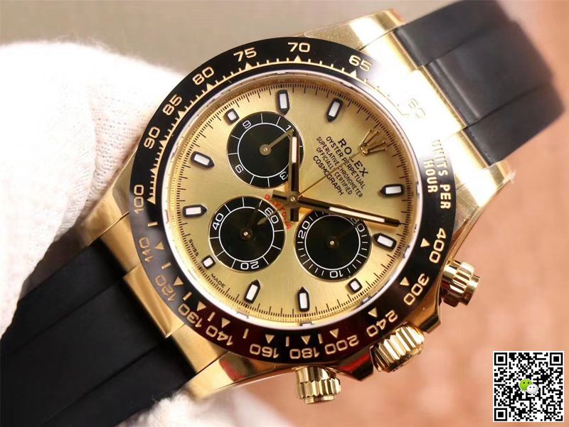 R01ex Daytona Replica M116518LN-0048 1:1 Best Edition Noob Factory Champagne Dial Swiss ETA4130