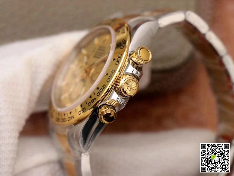 R01ex Daytona Replica Cosmograph M116503-0003 1:1 Best Edition Noob Factory Gold Dial Swiss ETA4130