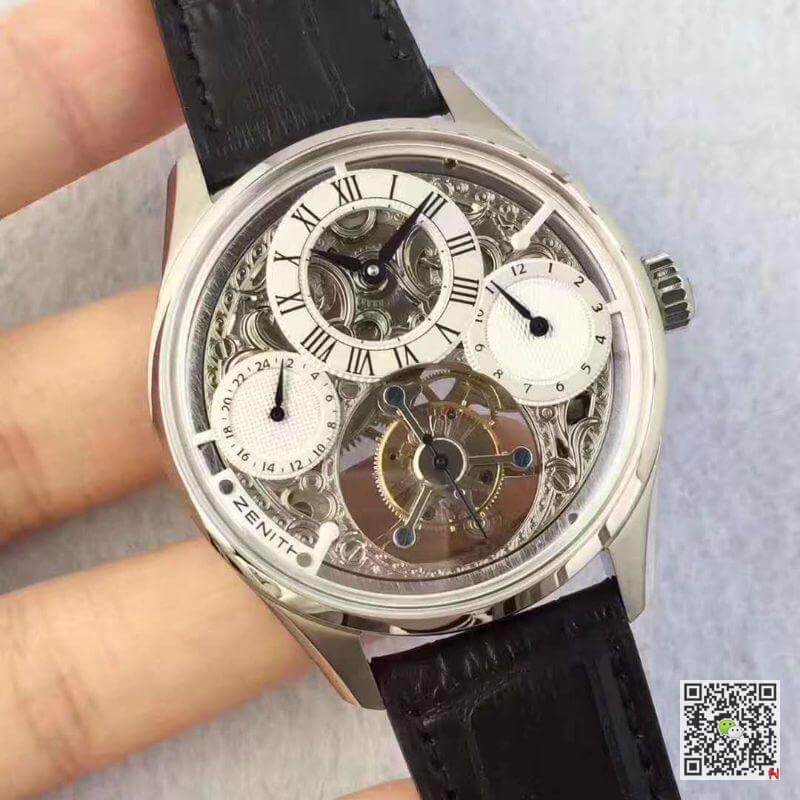 Replica Zenith EP Calender Skeleton Tourbillon RG/LE 1:1 Best Edition Swiss Tourbillon
