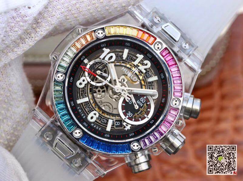 Replica Hublot Big Bang Unico 411.JX.4802.RT Mechanical Watches 1:1 Best Edition Swiss ETA1242 Rubber Strap