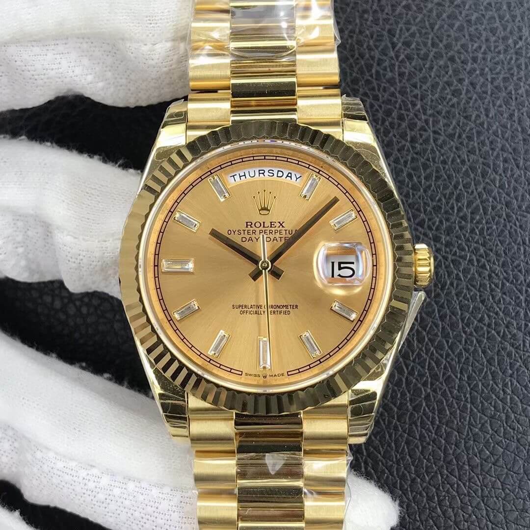 Replica R01ex Day Date M228238-0005 1:1 Best Edition EW Factory Champagne Dial