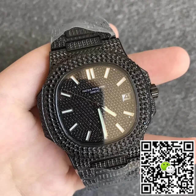 Replica Pat*k Phi1i*pe Nautilus 5719/10G-010 1:1 Best Edition PPF Factory Full D1am0nd Black Dial