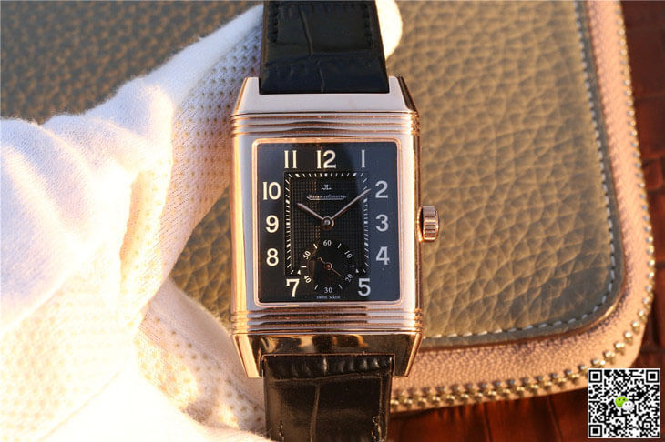 Jaeger Lecoultre Replica Reverso Q3732470 1:1 Best Edition Rose Gold Black Dial