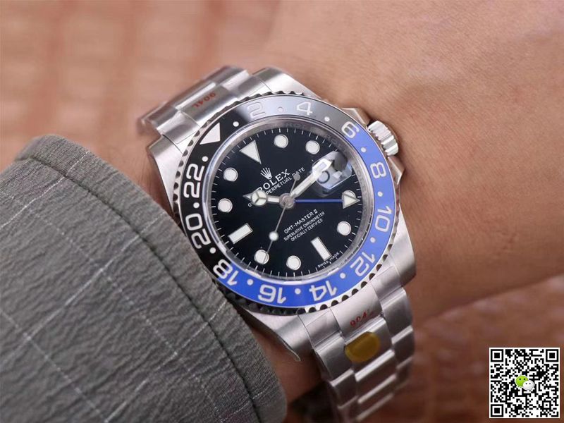 Replica R01ex GMT Master II 116710BLNR-78200 1:1 Best Edition Noob Factory V11 Blue Needle Swiss ETA3186