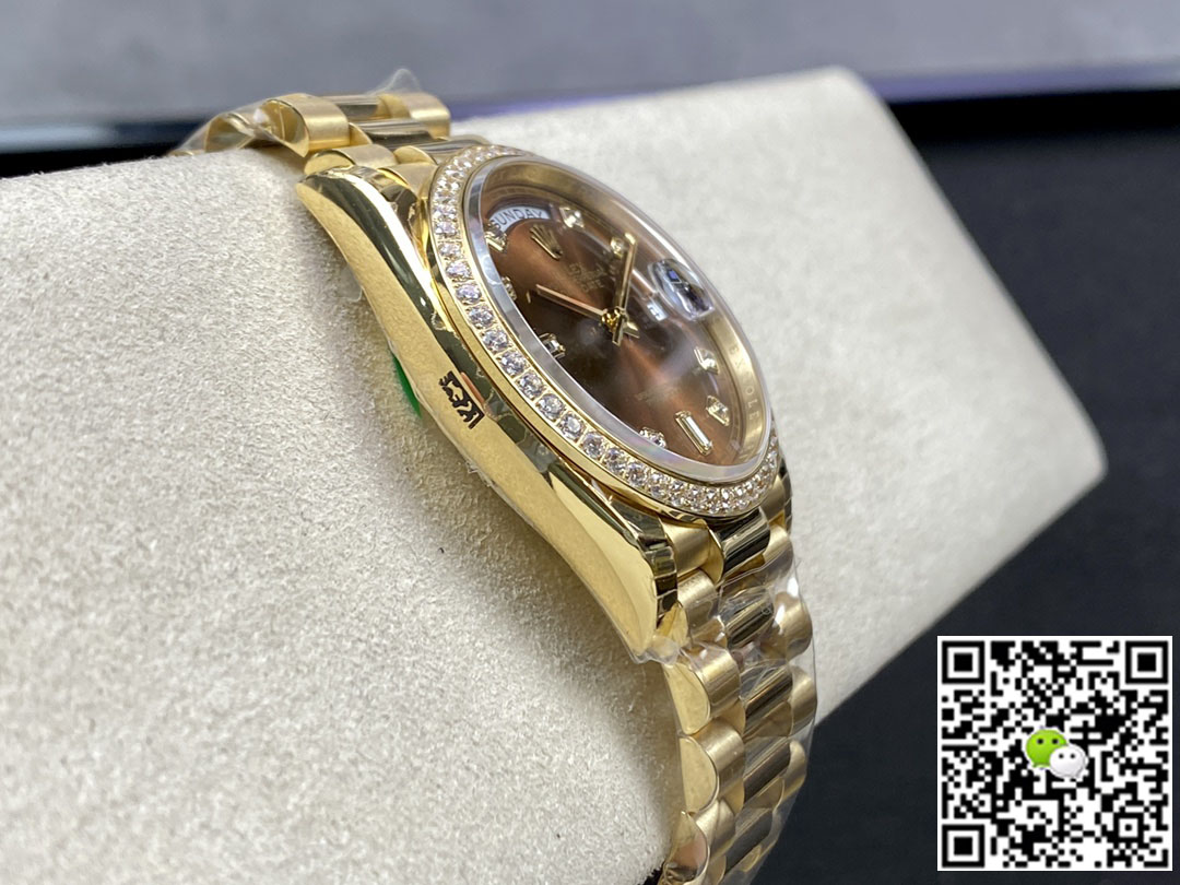 Replica R01ex Day Date M128348RBR-0005 1:1 Best Edition EW Factory Yellow Gold