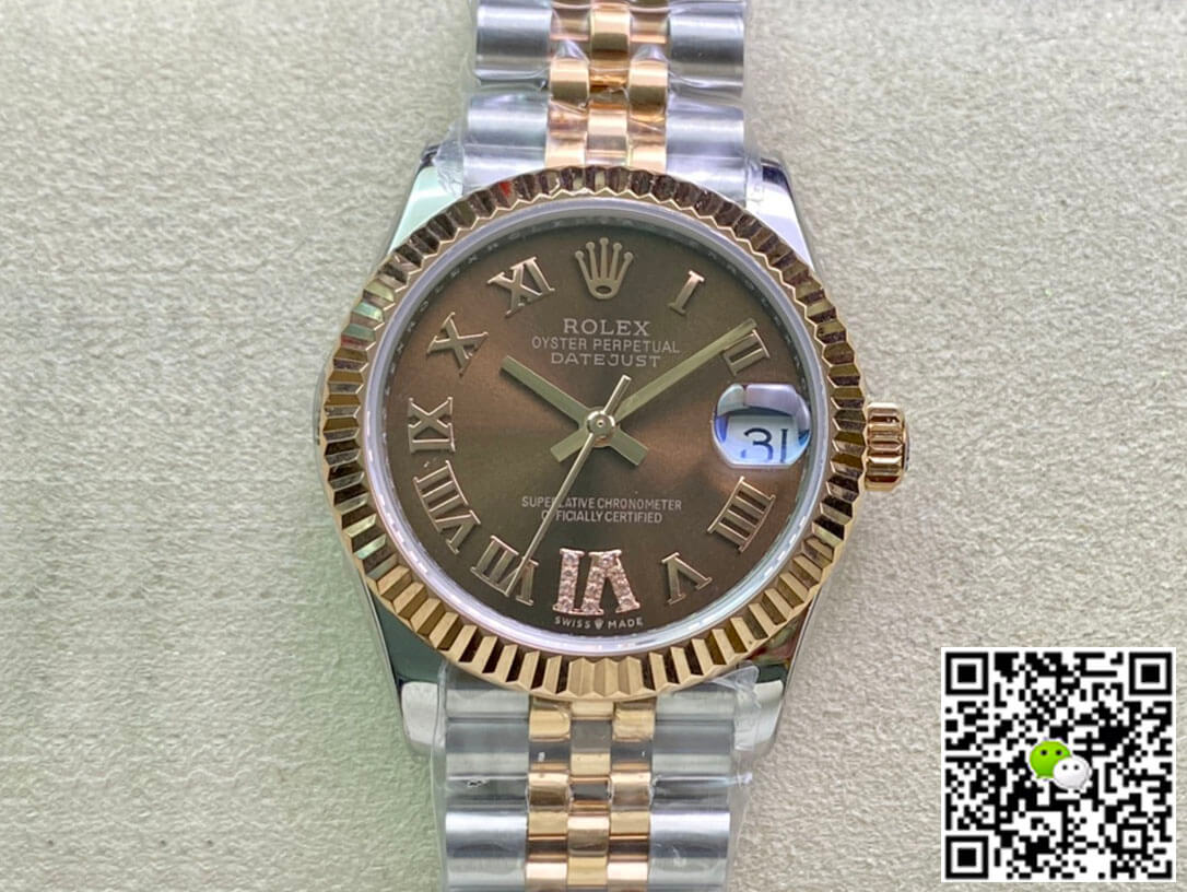 Replica R01ex Datejust M278271-0004 31MM 1:1 Best Edition EW Factory Brown Dial