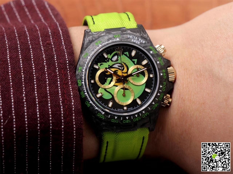 R01ex Daytona Replica Cosmos Green Exploded Dragon 1:1 Best Edition WWF Factory Swiss ETA7750