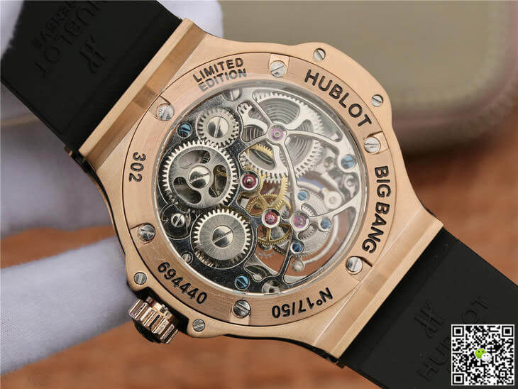 Replica Hublot Big Bang Tourbillon 1:1 Best Edition Rose Gold D1am0nd Dial
