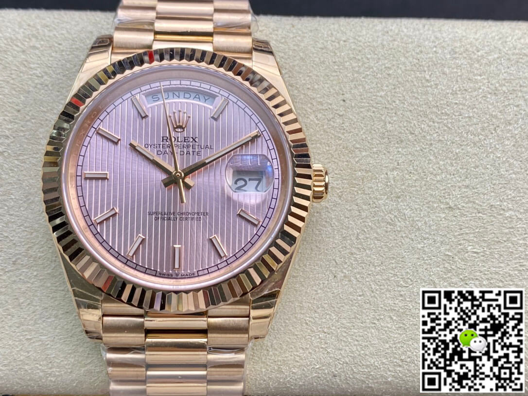 Replica R01ex Day Date M228235-0005 1:1 Best Edition EW Factory Rose Gold