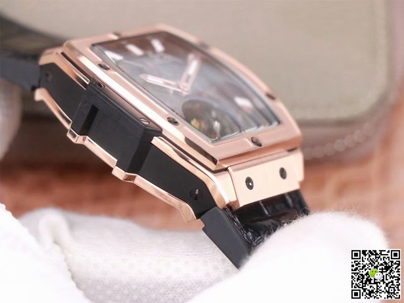 Hublot Replica Masterpiece Tourbillon 906.OX.0123.VR.AES13 1:1 Best Edition JB Factory Rose Gold White Hour Swiss HUB 9006
