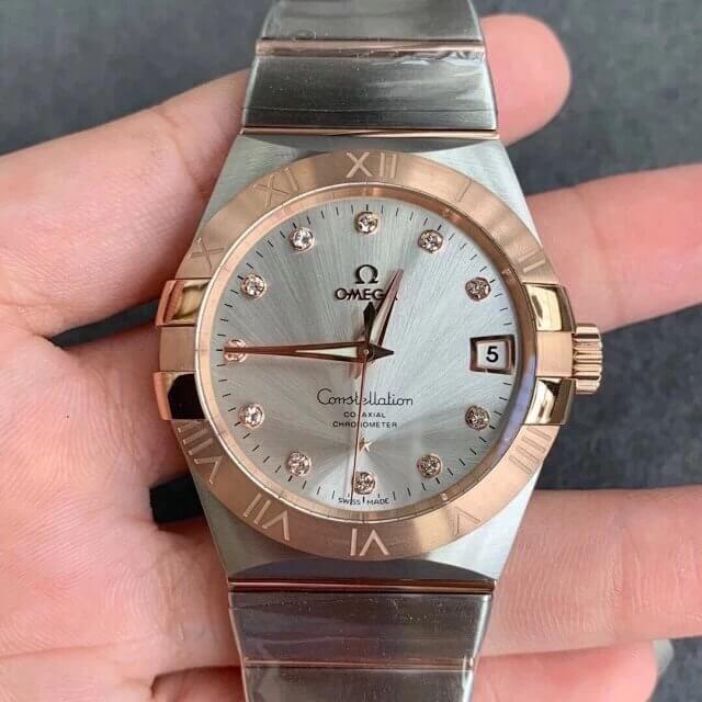 Replica 0me*ga Constellation 123.20.38.21.52.001 1:1 Best Edition VS Factory Silvery White Dial