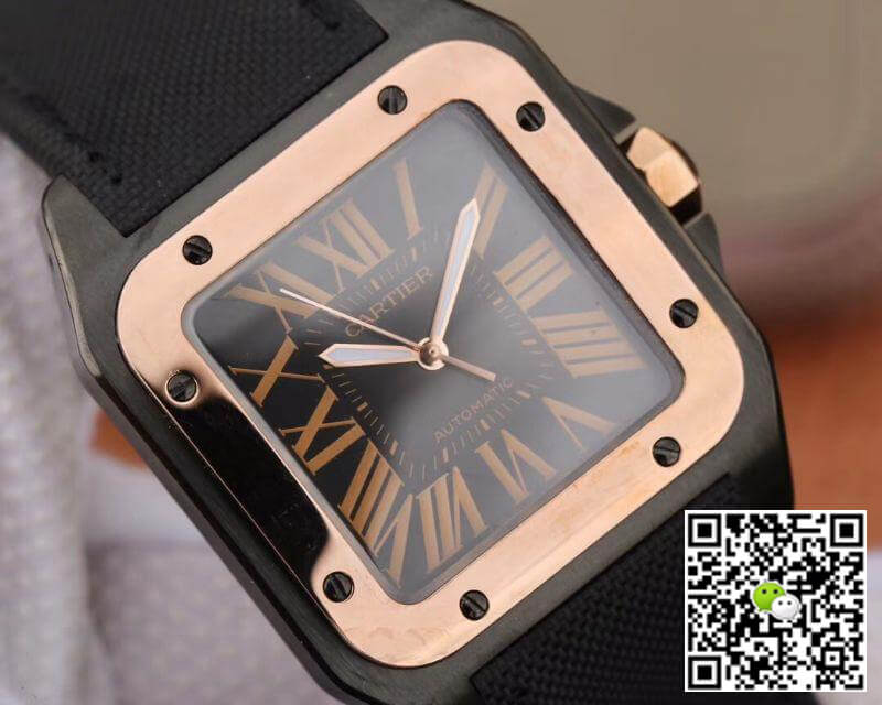 Ca*t1er Watch Rep De Santos 100th Anniversary W2020009 38mm RB Factory 18K Rose Gold