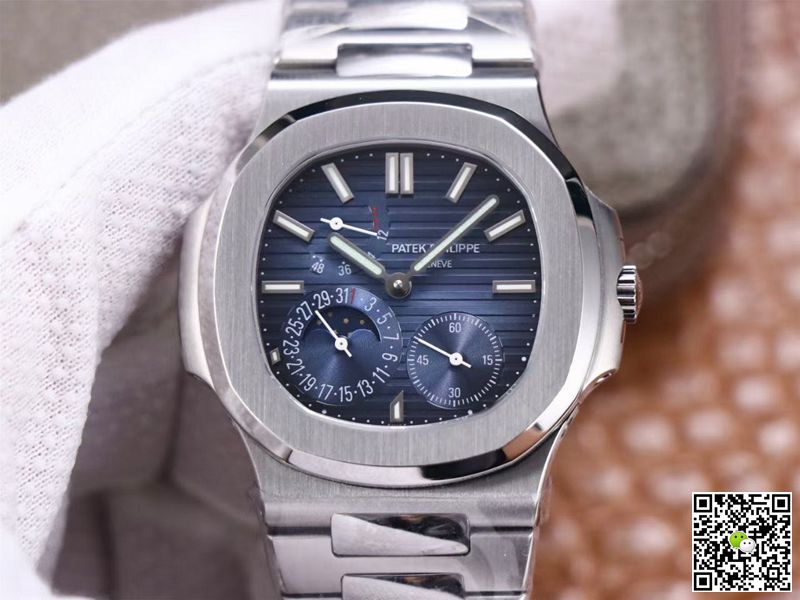 Replica Pat*k Phi1i*pe Nautilus 5712/1A-001 1:1 Best Edition PF Factory Blue Dial Steel Strap Swiss Movement
