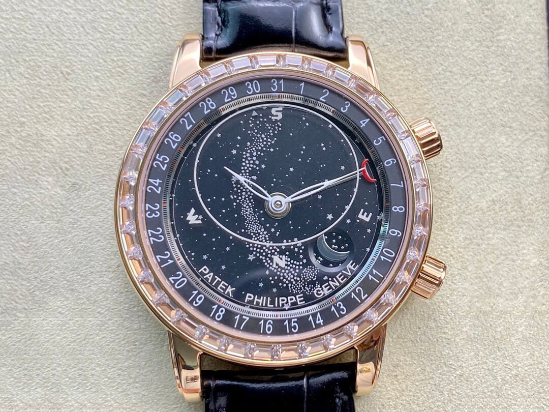 Replica Pat*k Phi1i*pe Grand Complications 6104R-001 1:1 Best Edition AI Factory Sky Moon Black Dial
