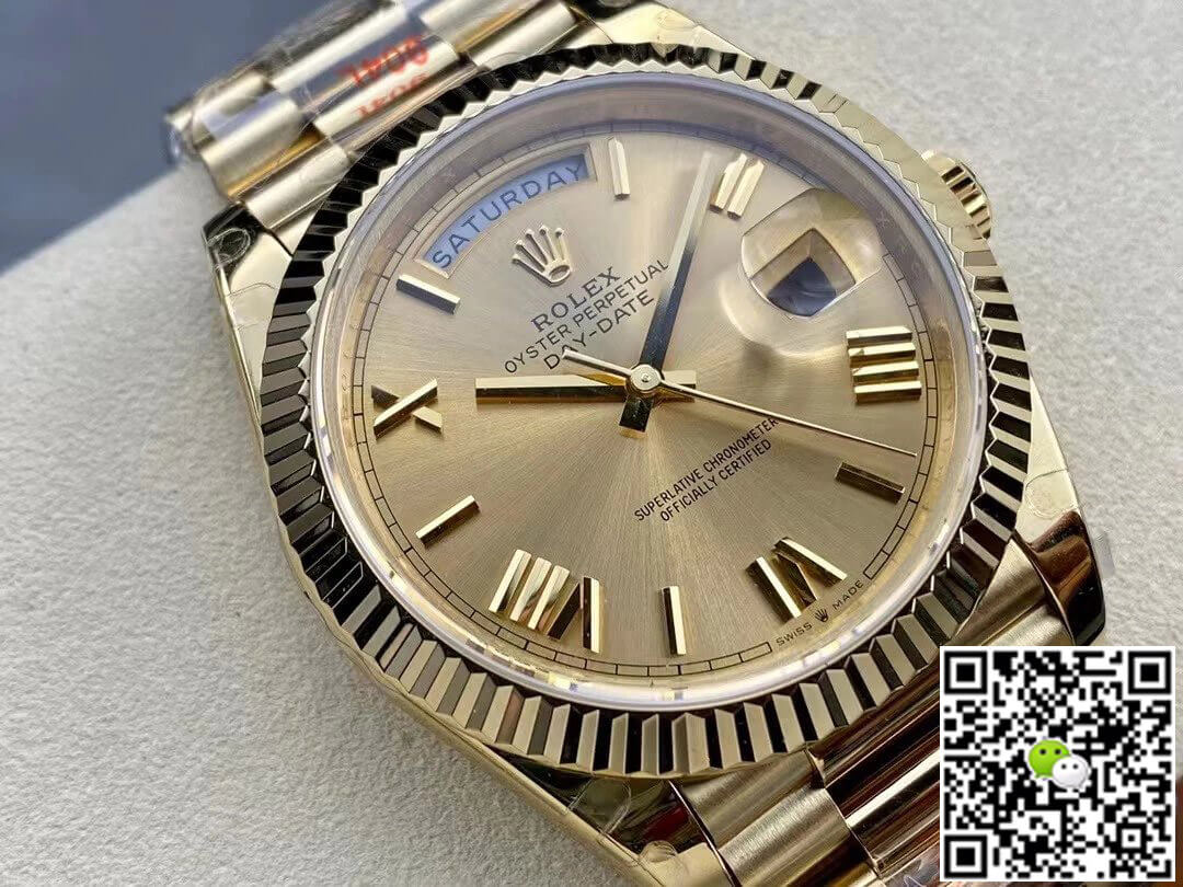 Replica R01ex Day Date M228238-0006 1:1 Best Edition GM Factory Gold Dial