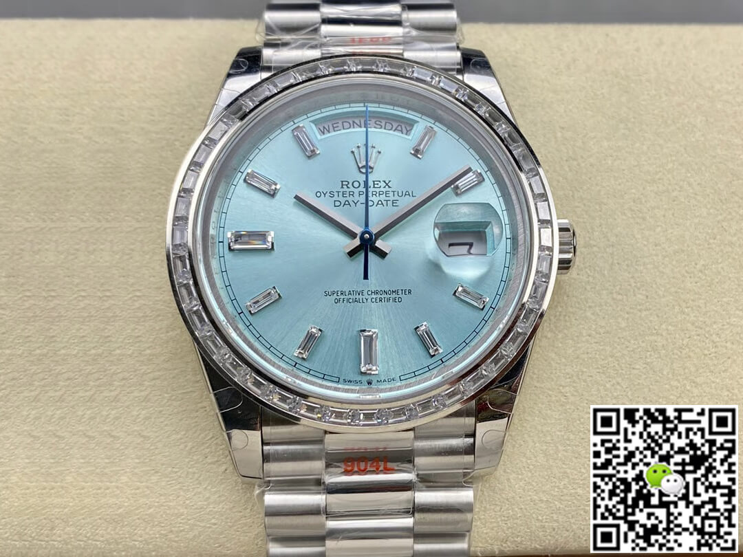 Replica R01ex Day Date M228396TBR-0002 1:1 Best Edition GM Factory Ice Blue Dial