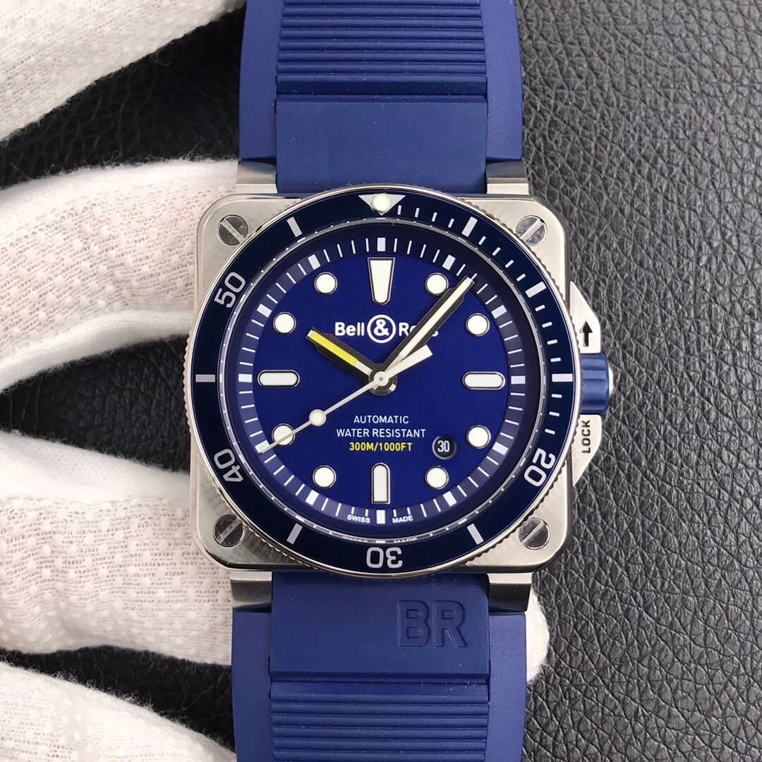 Replica Bell   Ross BR0392-D-BU-ST/SRB 1:1 Best Edition Blue Dial