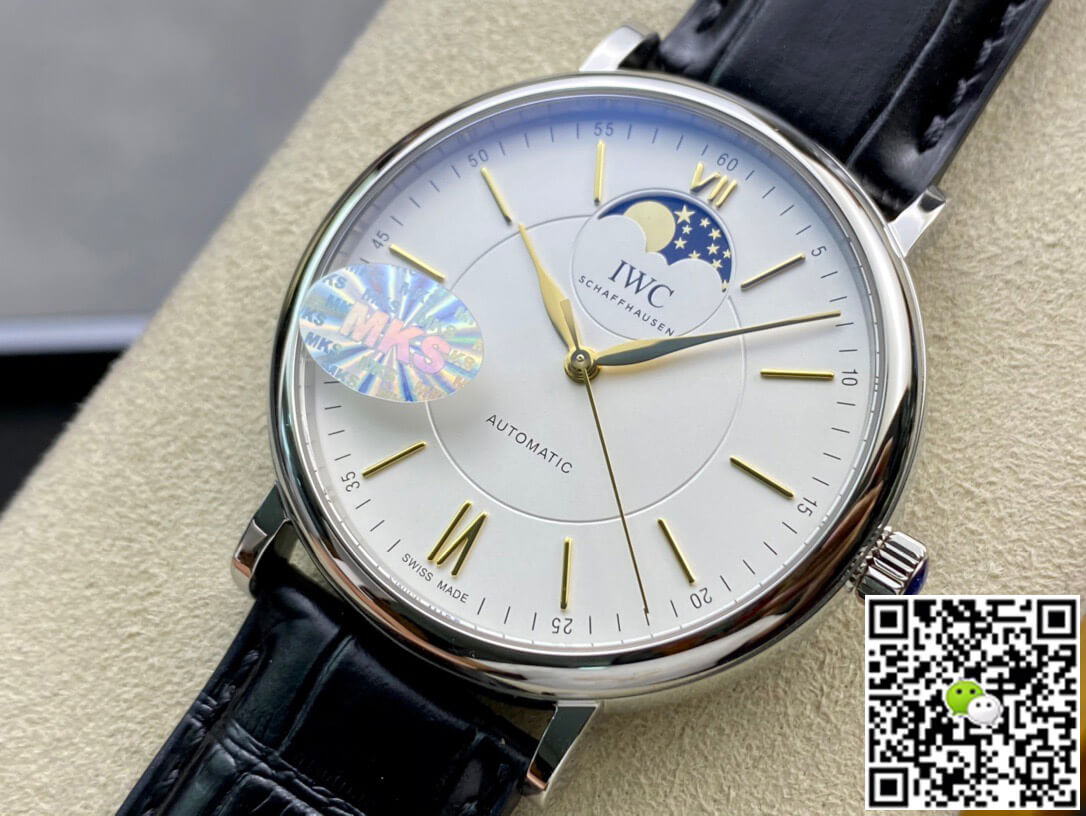 Replica IWC Portofino Moon Phase IW459401 1:1 Best Edition MKS Factory White Dial