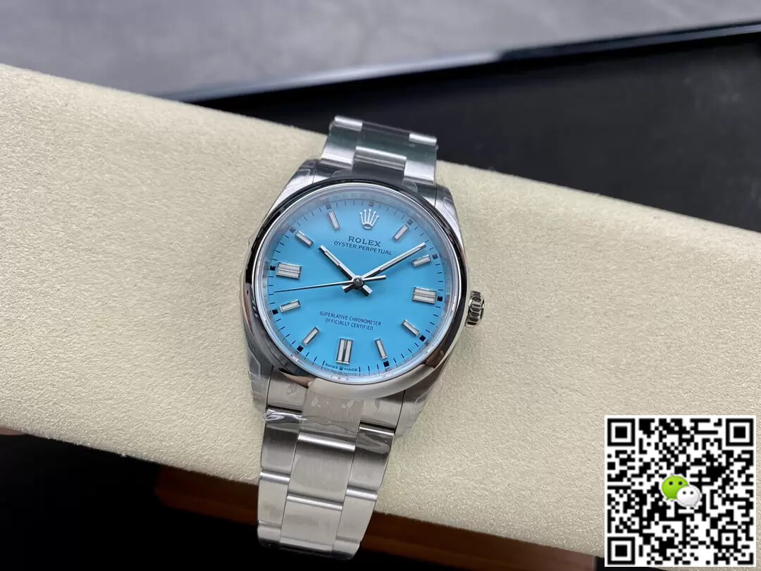 Replica R01ex Oyster Perpetual M126000-0006 36MM 1:1 Best Edition VS Factory Turquoise Blue Dial