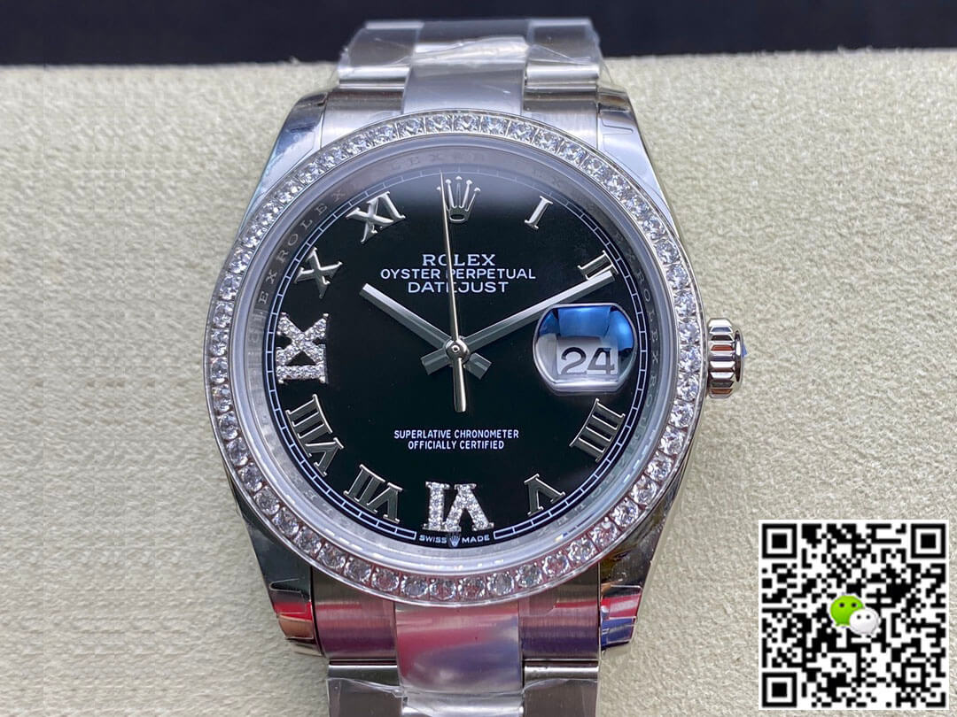 Replica R01ex Datejust 36MM 1:1 Best Edition EW Factory Black Dial