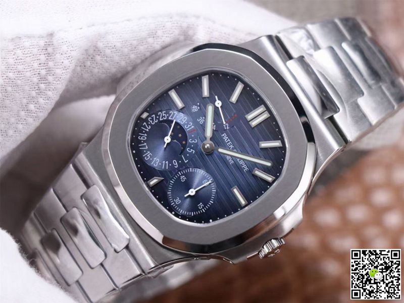 Replica Pat*k Phi1i*pe Nautilus 5712/1A-001 1:1 Best Edition PF Factory Blue Dial Steel Strap Swiss Movement