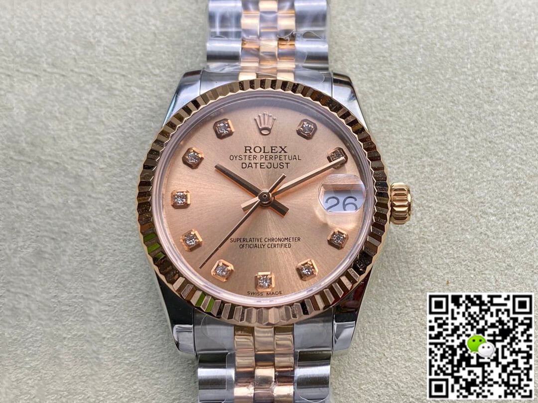 Replica R01ex Datejust M278271-0024 31MM 1:1 Best Edition EW Factory Rose Gold Dial