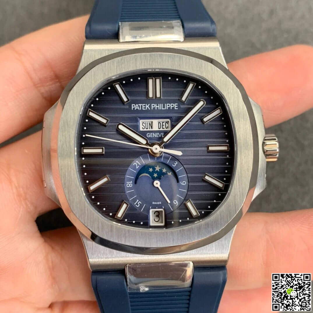 Replica Pat*k Phi1i*pe Nautilus 5726 1:1 Best Edition GR Factory V2 Blue Rubber Strap