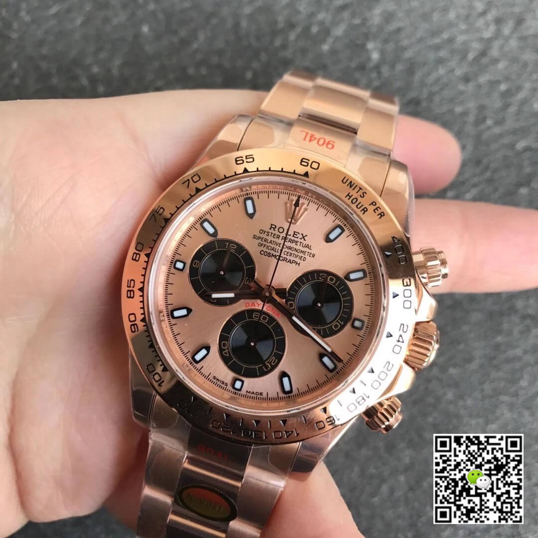 Replica R01ex Daytona m116505-0009 1:1 Best Edition Noob Factory Champagne Dial
